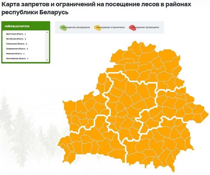 Запрет посещения лесов на 12 апреля 2024 года