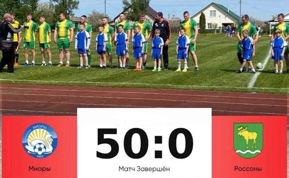 Футбол Миоры Россоны 50:0