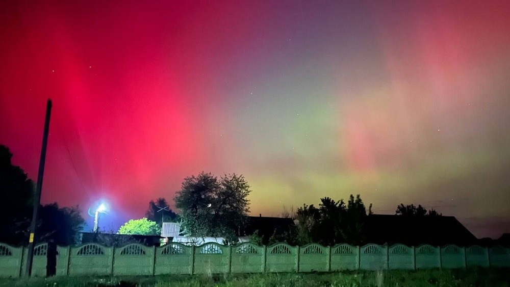 В Беларуси северное сияние