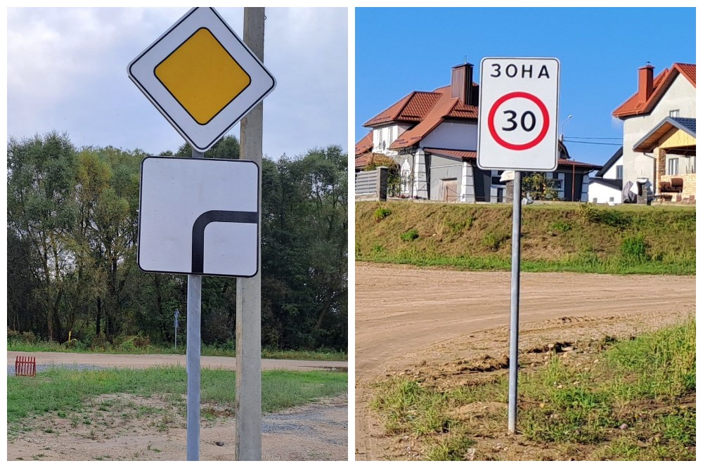 Дорожные знаки «на века» ставили в Гродненской области