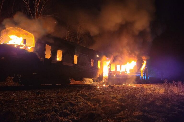 В Гродненской области горел поезд